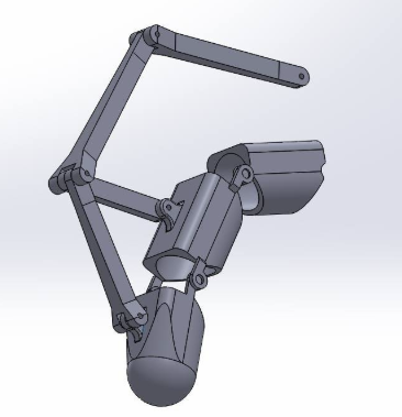 Prosthetic finger mechanism concept.